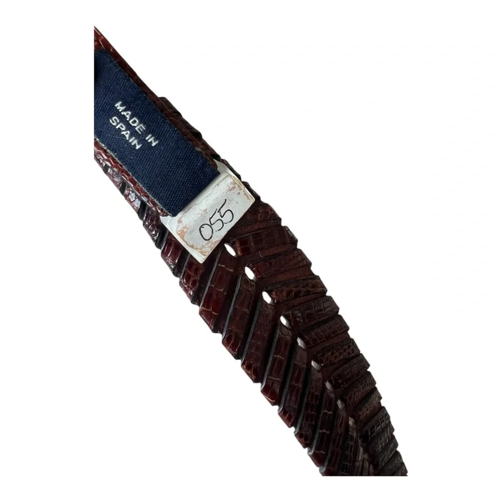 Mezlan Womens Dark Brown Braided Leather Belt